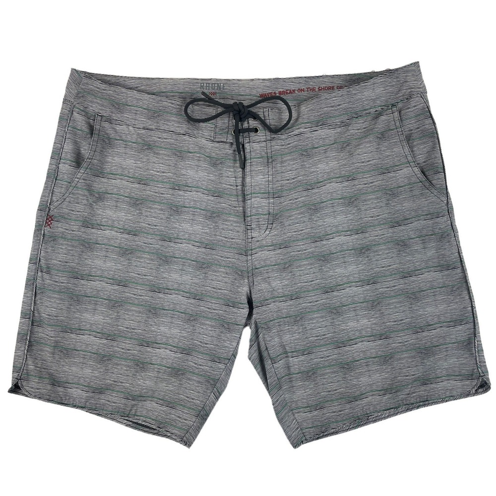 Rhone Gray Striped Mens Performance Board Shorts Size 40 TBS-181